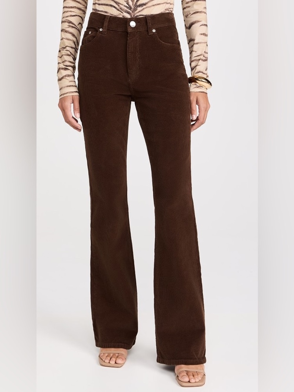 🚨NEW🚨DL1961 Bridget Boot High Rise Instasculpt Corduroy Jeans in Walnut